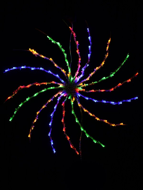 49cm Multi Colour LED Spiral Galaxy Pinwheel Light Display