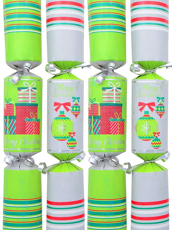 50x Gifts & Baubles Retro Look Christmas Bon Bons (Crackers) | 29cm