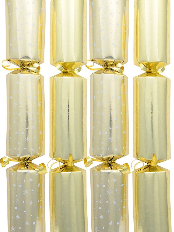 50x Gold Foil With Stars Pattern Christmas Bon Bons (Crackers) | 30cm