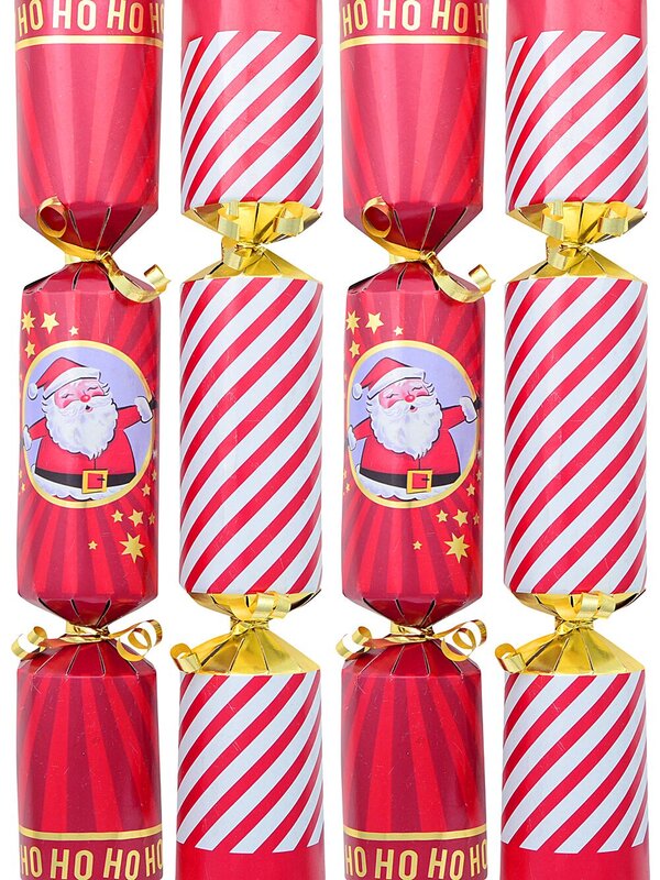 50x Jolly Santa & Candy Cane Stripe Christmas Bon Bons (Crackers) | 31cm
