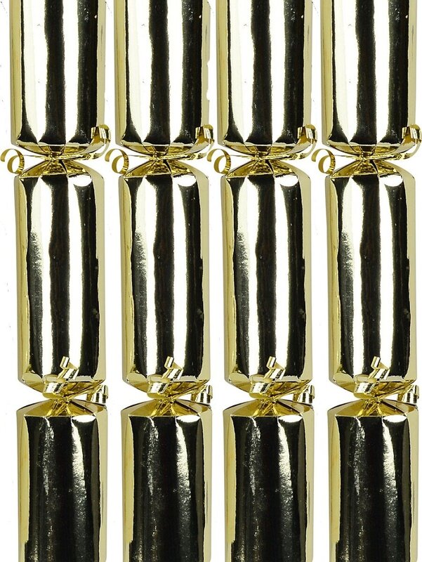 50x Plain Gold Foil Christmas Bon Bons (Crackers) | 30cm