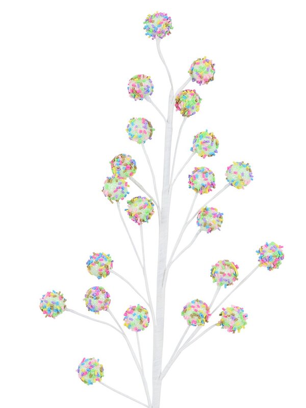 Hundreds & Thousands Cake Pops Fairy Floss Long Christmas Stem | 54cm
