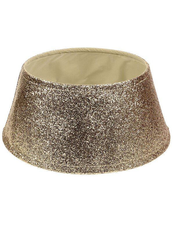 58cm Crystal Gold Glitter Textured Effect Christmas Tree Collar