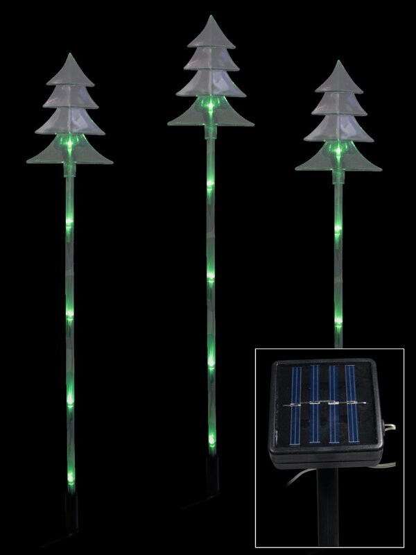 6 Green LED Tree Solar Stake Light - 66cm