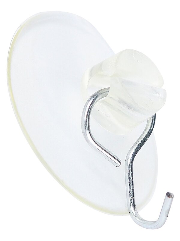 6x 35mm Reusable Suction Cups With Metal Hook Decorating Accessory