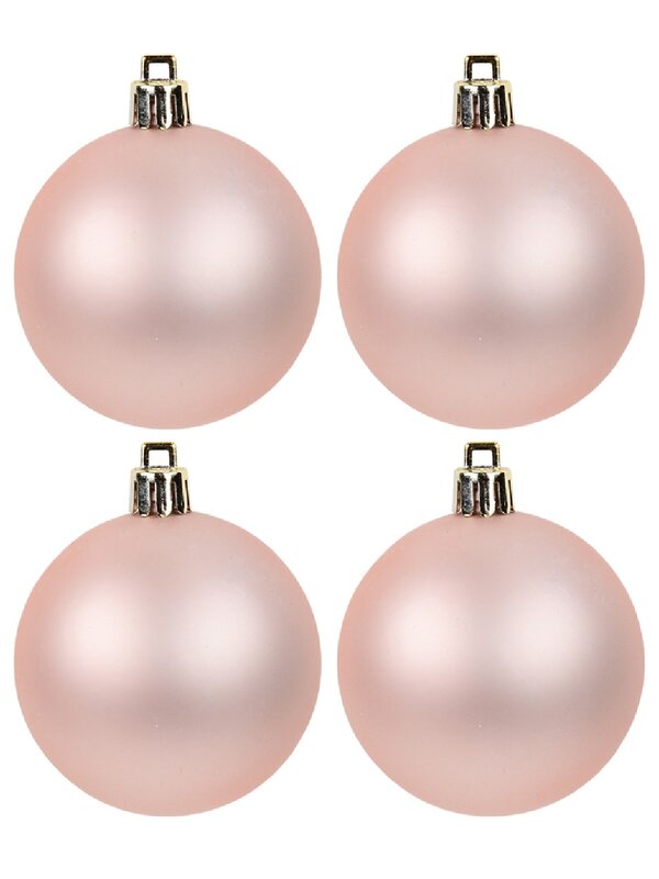6x Lustrous Light Rose Gold Essential Matte Baubles | 60mm