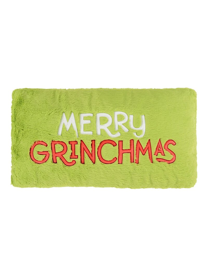 75cm Dr. Seuss Merry Grinchmas Doormat | Natural Coir Style Holiday Entry Mat