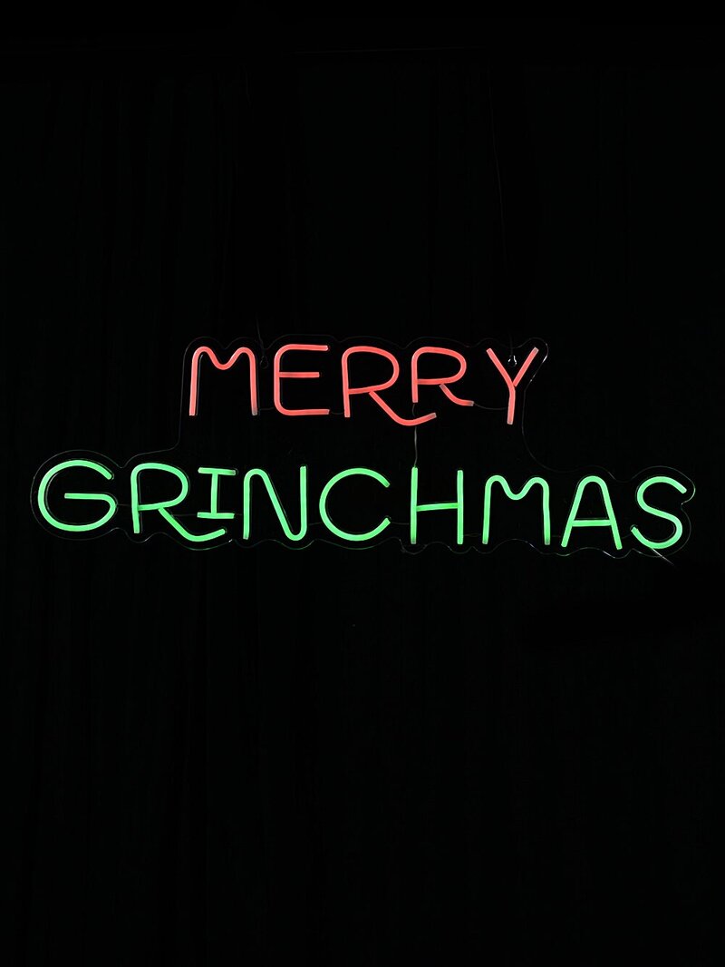75cm Dr. Suess Merry Grinchmas USB Neon LED Display On Acrylic Board