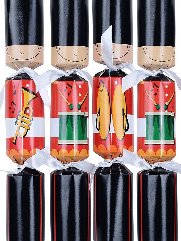 8 x 23cm Christmas Nutcracker Soldier Musical Band Small Cracker Bon Bons