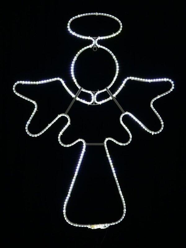 83cm Nativity Angel & Halo SMD Strip With Cool White LED Light Display