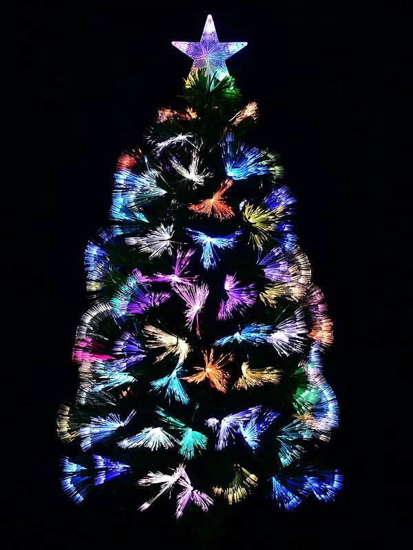 90cm Vivid Multi Colour Dynamic LED Fibre Optic Christmas Tree | 85 Tips