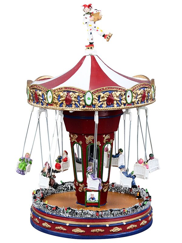 Animated Musical Christmas Chair O Planes With Multi Colour LED Lights | 34cm