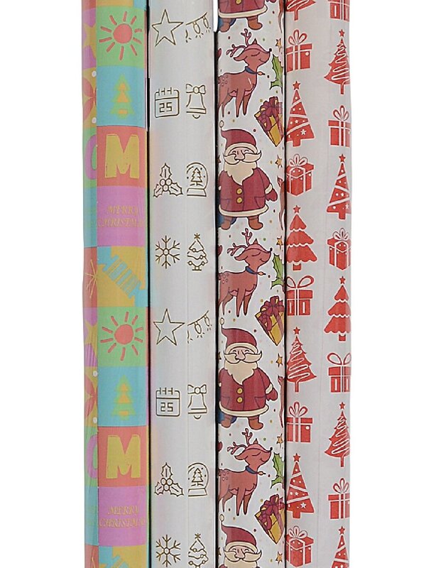 Assorted Christmas Icons & Characters Paper Gift Wrap | 8m x 70cm