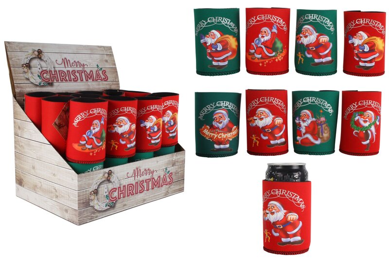 Assorted Santa Themed Christmas Stubby Holders