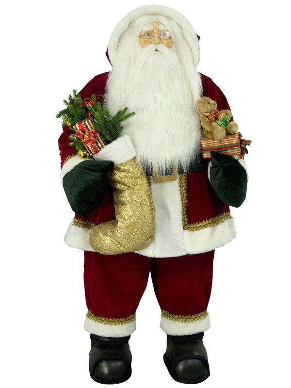 Auto Inflating Life Like Santa With Illuminated Tree - 1.5m