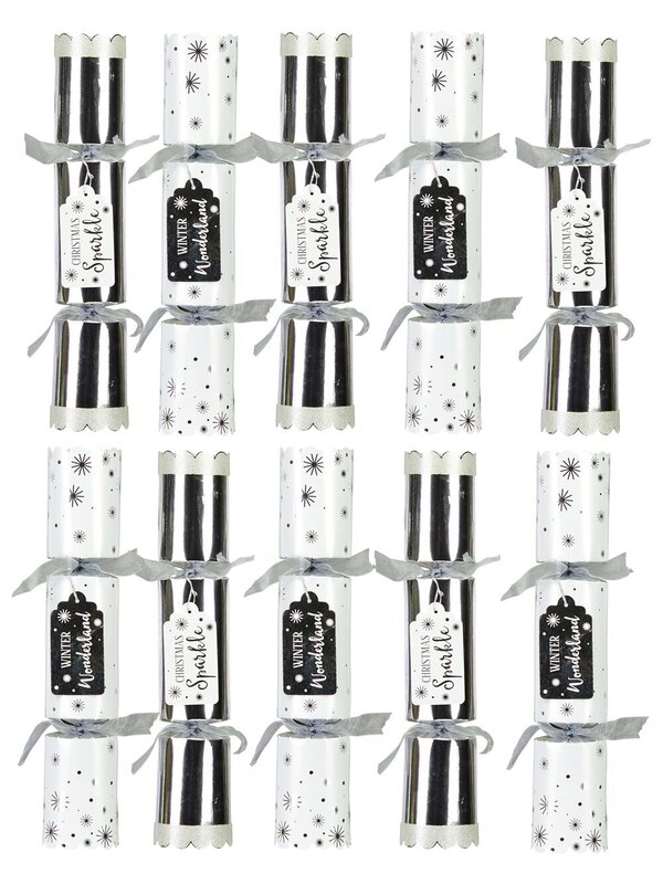 Black & White Winter Wonderland Christmas Bon Bons - 10 x 35cm