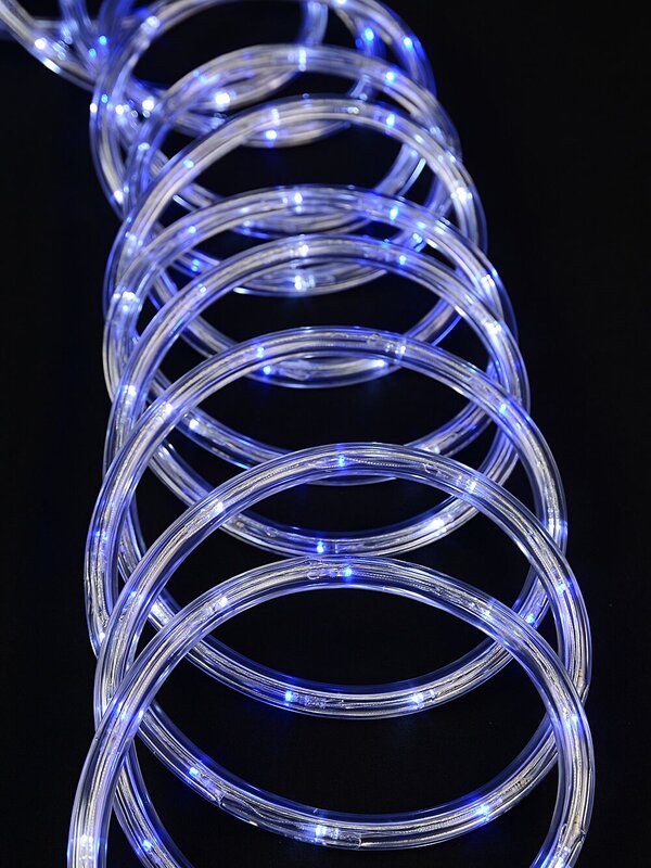 Blue & Cool White LED Outdoor Christmas Rope Light - 30m