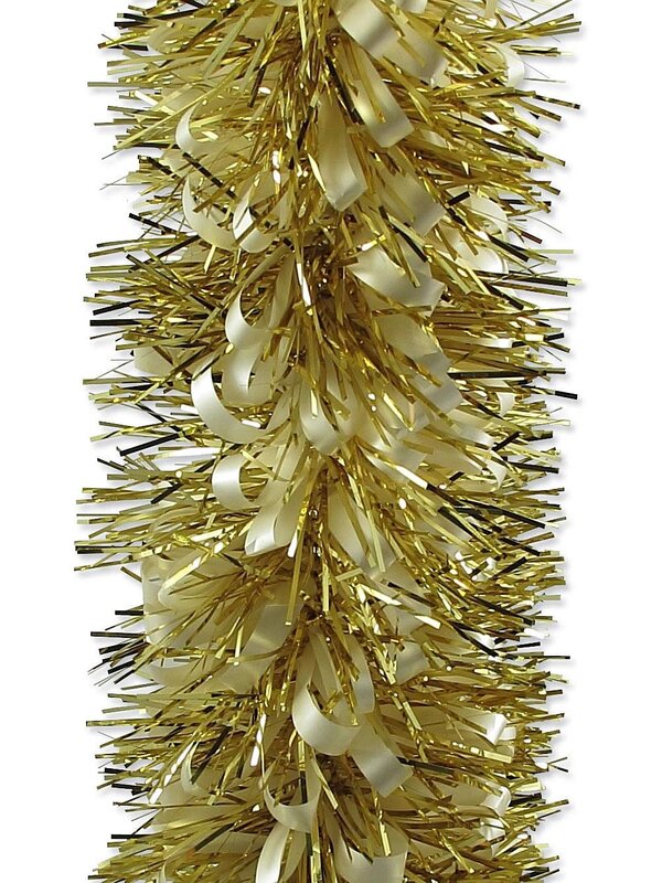 Champagne & Gold Looped Tinsel Garland - 2.7m