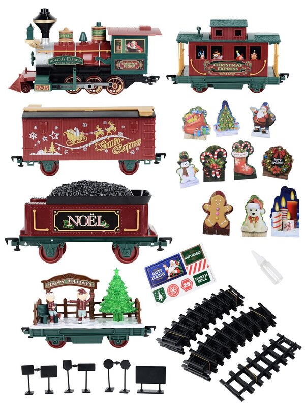 Christmas Express Large Scale G Gauge Train Set | 36 Piece Set With Real Smoke