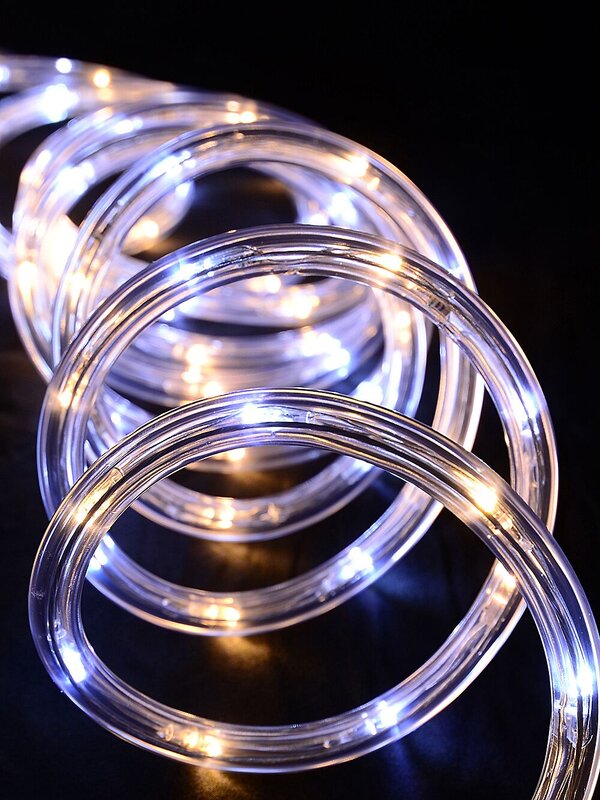 Cool White & Warm White LED Christmas Rope Light - 10m