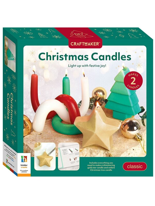 Craft Maker Soy Candle Making Kit | DIY Christmas Tree & Star Designs