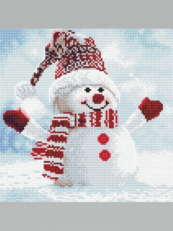 DIAMOND DOTZ DIAMOND ART SNOWMAN 30 x 30 cm