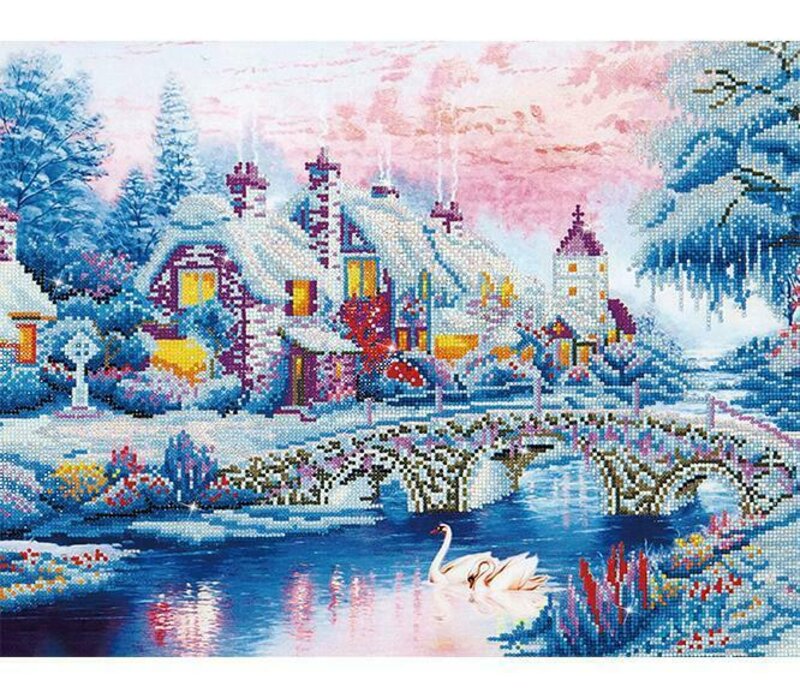 DIAMOND DOTZ WINTER VILLAGE 79 x 50cm