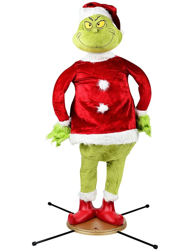 Dr. Seuss Official Life Size Animated Hip Swinging & Talking Mr Grinch | 1.7m