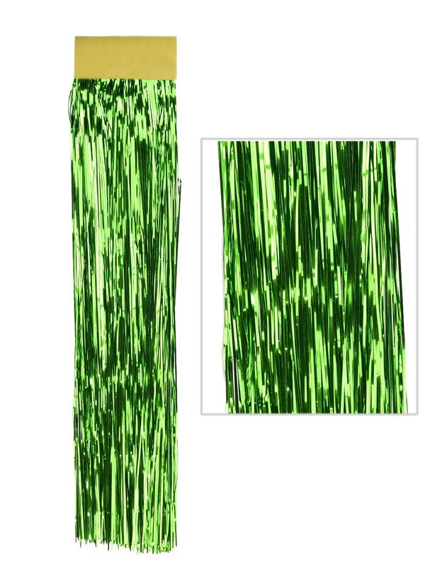 Emerald Green Lametta Tinsel Icicles - 300 strands