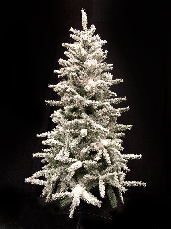 Flocked White Snow Antarctic Pine Christmas Tree - 1.5m