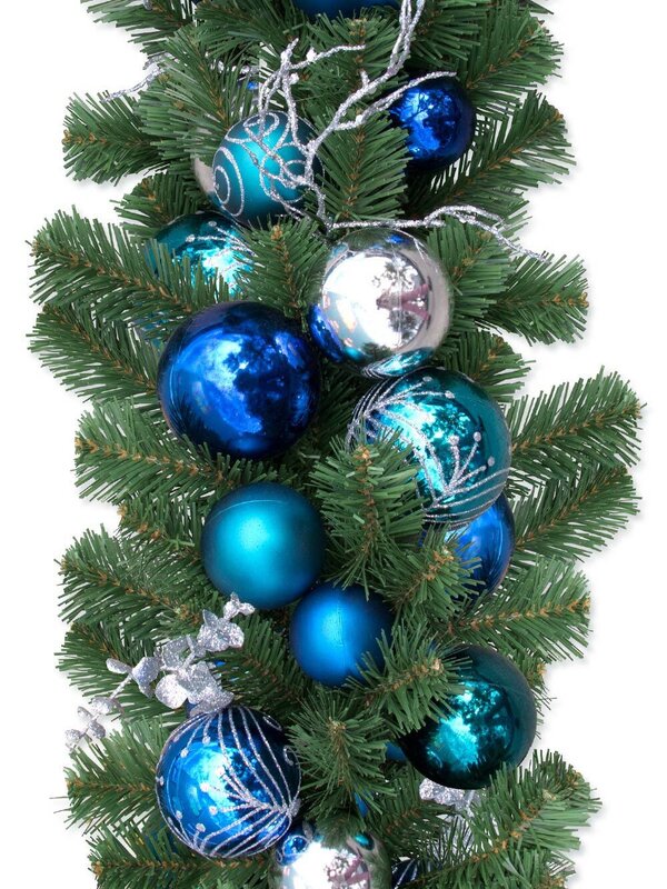 Garlands - Pre-Decorated With Baubles & Twigs - 2.7m