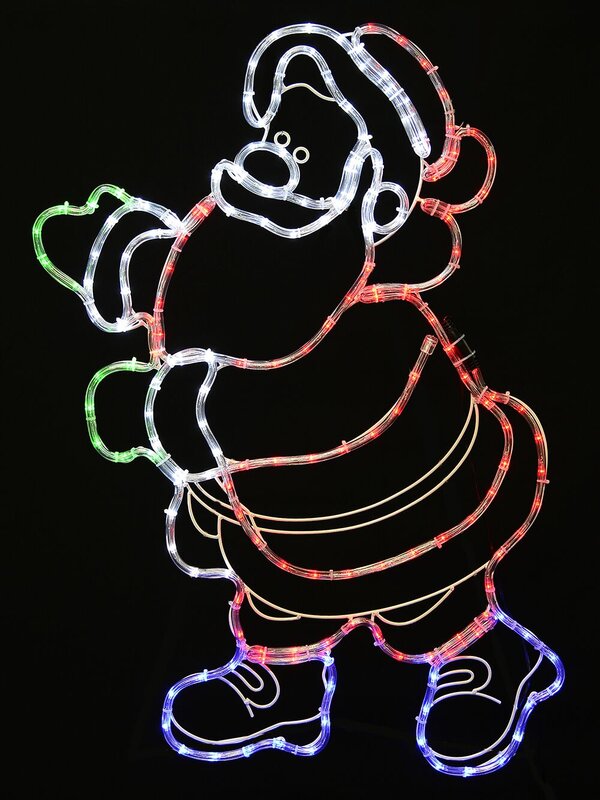 Gesturing Santa Rope Light Silhouette - 92cm