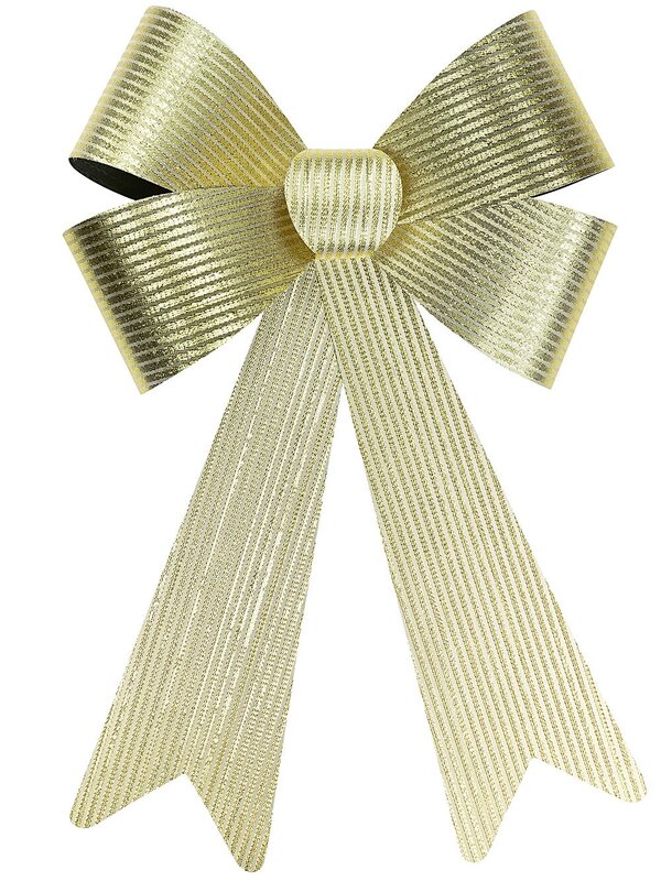 Gold Glitter Stripe Timeless Monumental Bow | 45cm