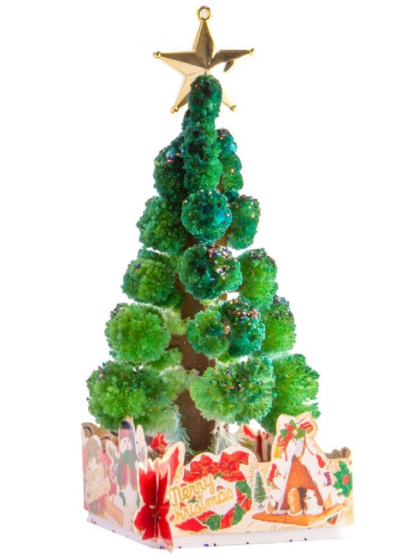 Grow Your Own Christmas Tree Ornament Science Kit With Magic Crystals - 16cm