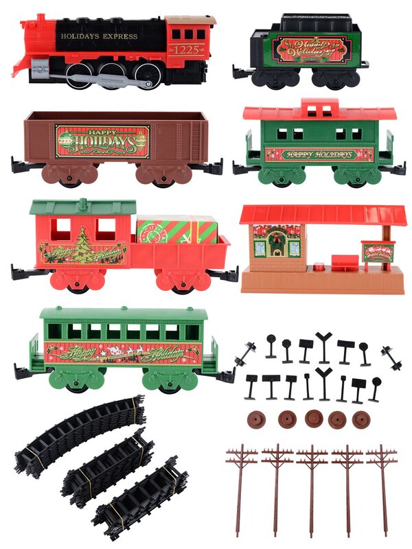 Holiday Express Musical Christmas Train Set | 54 Piece Set With Headlight