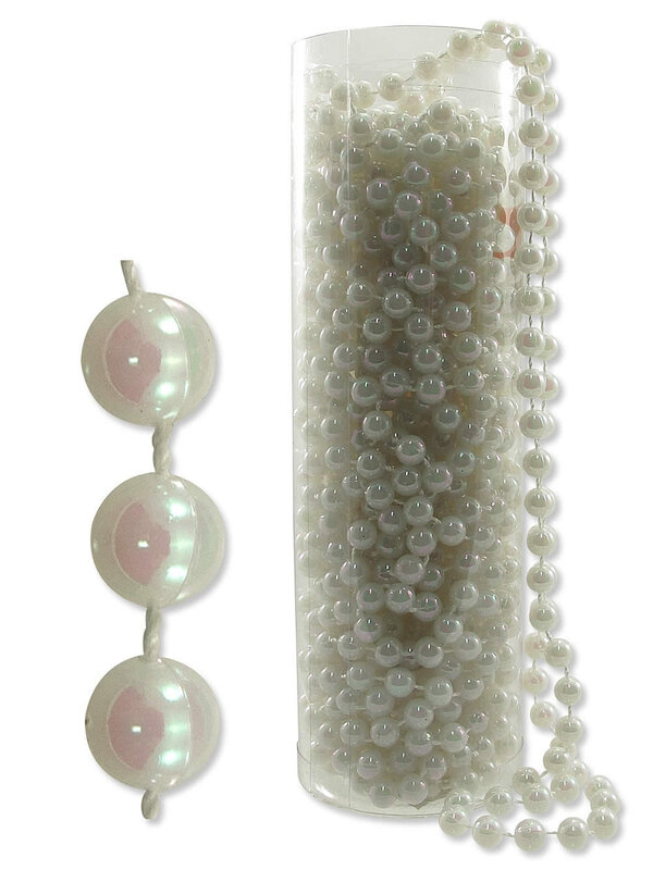 Iridescent White Bead Garland - 10m