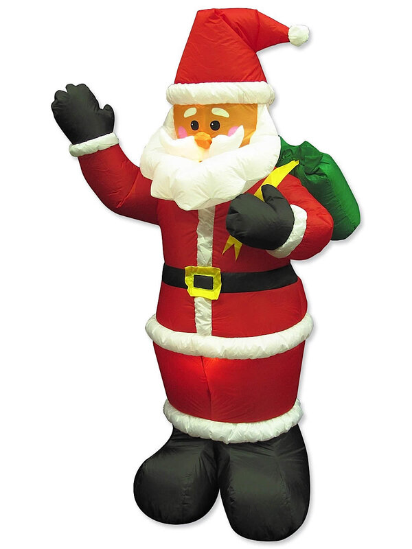 Large Santa Holding Sack Illuminated Inflatable - 1.9m