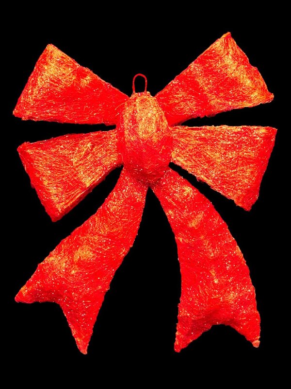 Large Sisal Bow Light Display - 510mm High