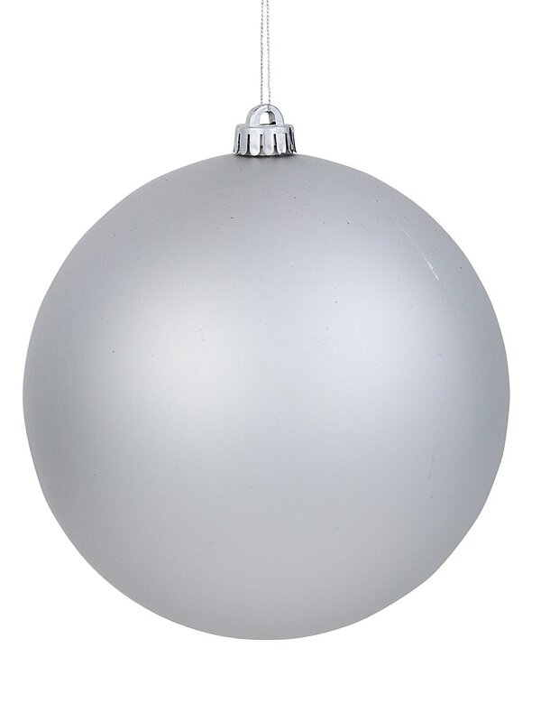 Majestic Brushed Silver Large Display Bauble | 20cm