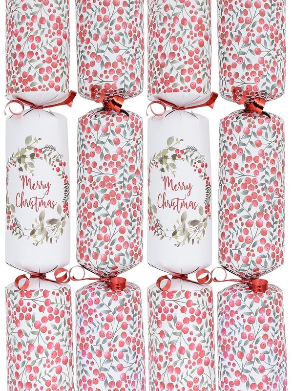 Merry Christmas Wreath & Berry Vine Christmas Cracker Bon Bons - 50 x 30cm