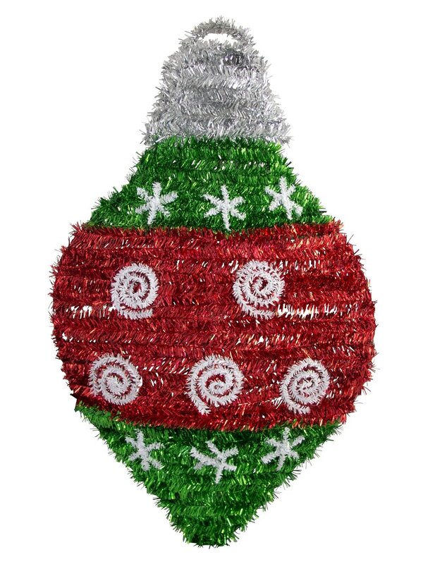Metallic Tinsel Bauble Hanging Decoration - 60cm