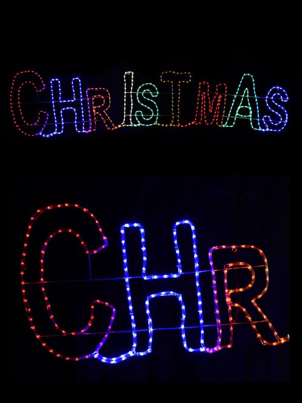 Multi Colour Large Christmas LED Rope Light Silhouette - 2.9m