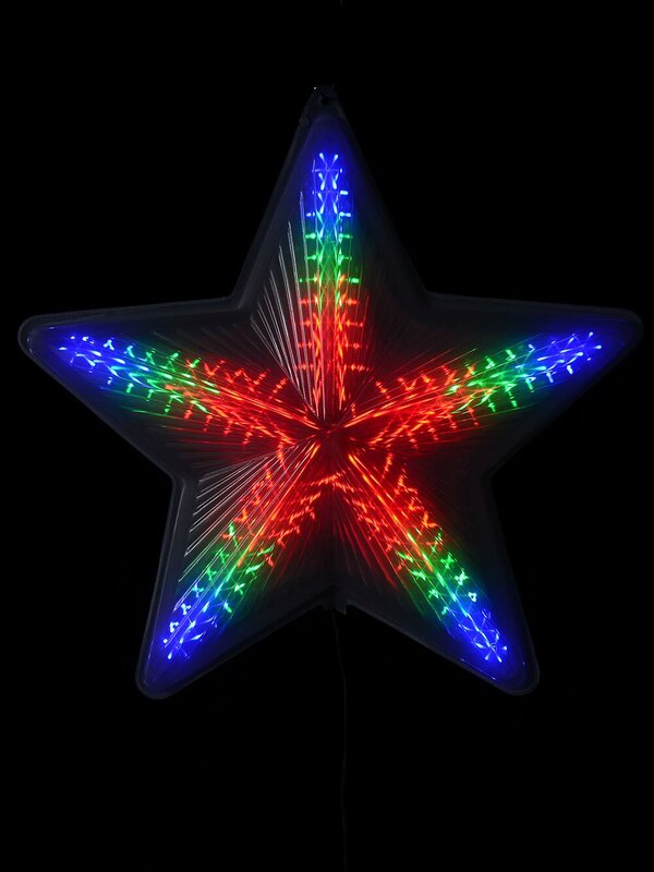 Multi Colour LED Five Point 3D Digital Star Display - 50cm