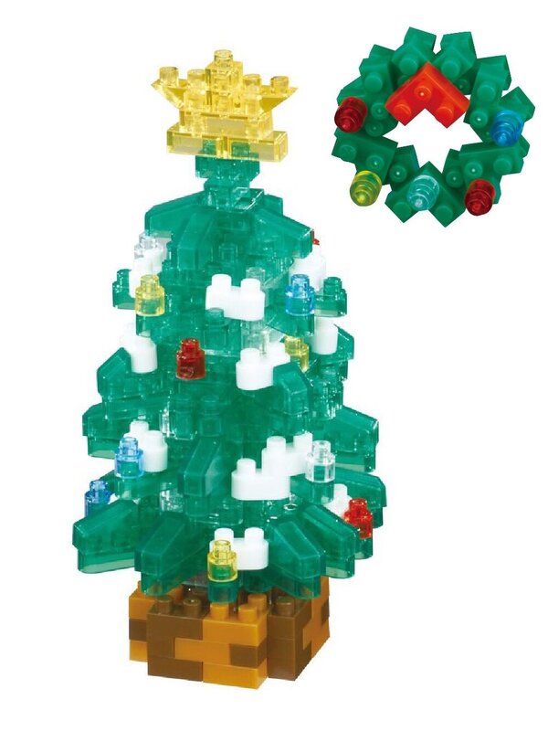 Nanoblocks Christmas Tree & Wreath Christmas Toy - NBC_323 200 Piece