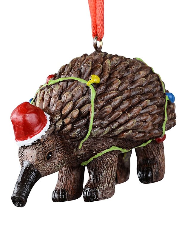 Native Echidna With Fairy Lights Whimsical Essential Ornament | 80mm