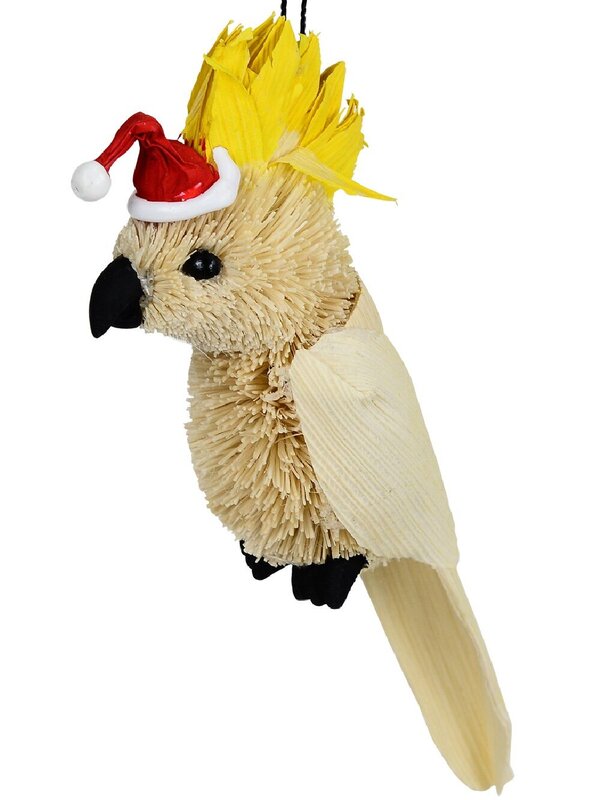 Native White Cockatoo Whimsical Organic Australian Ornament | 14cm