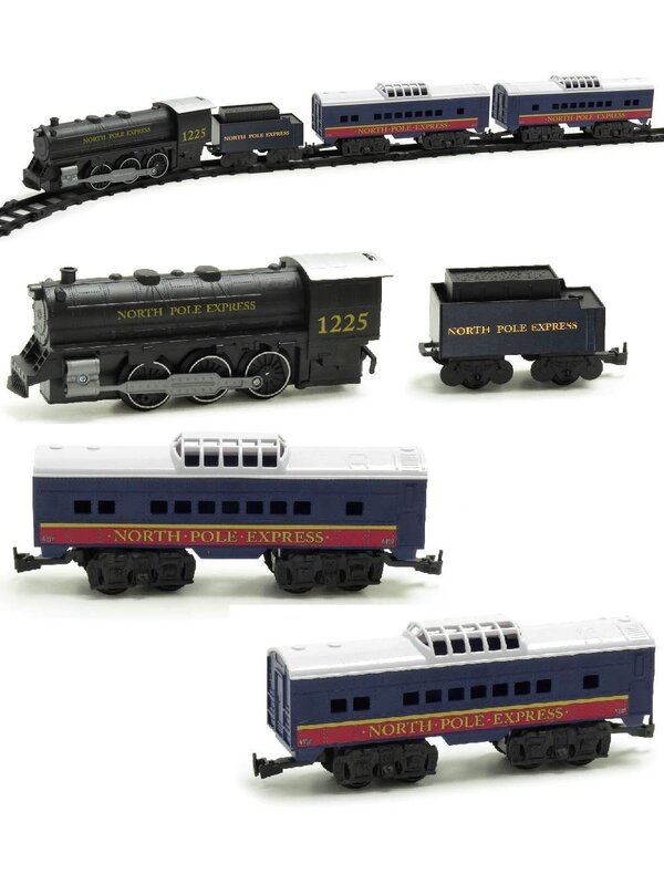North Pole Express With Operating Headlight Christmas Train Set - 29 Piece Set