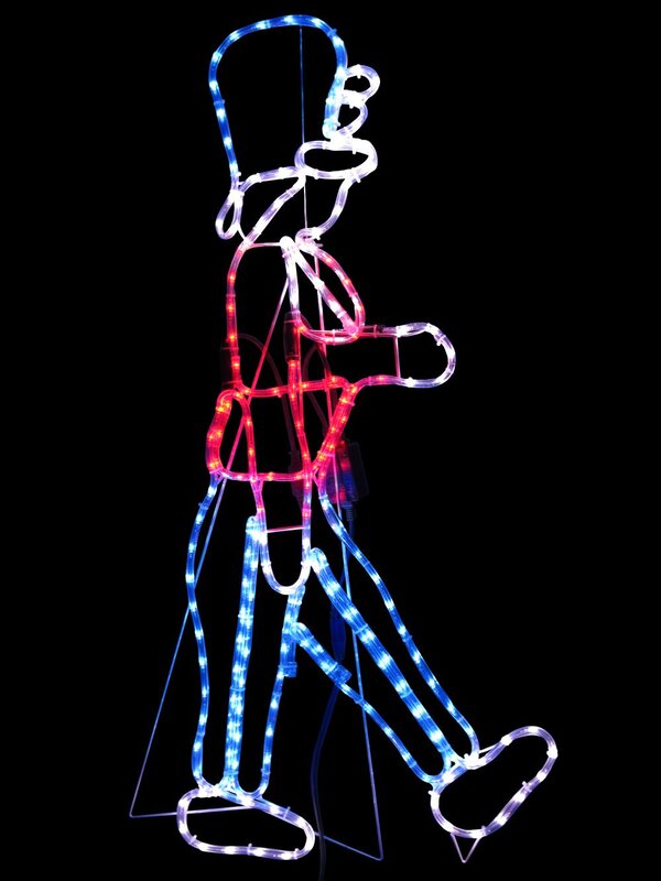 Nutcracker Soldier LED Rope Light Silhouette - 1.2m