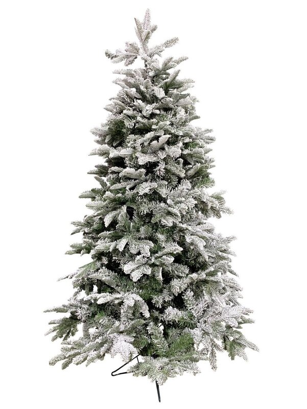 Perisher Snow Moderately Flocked Green Christmas Tree With 764 Tips - 1.8m