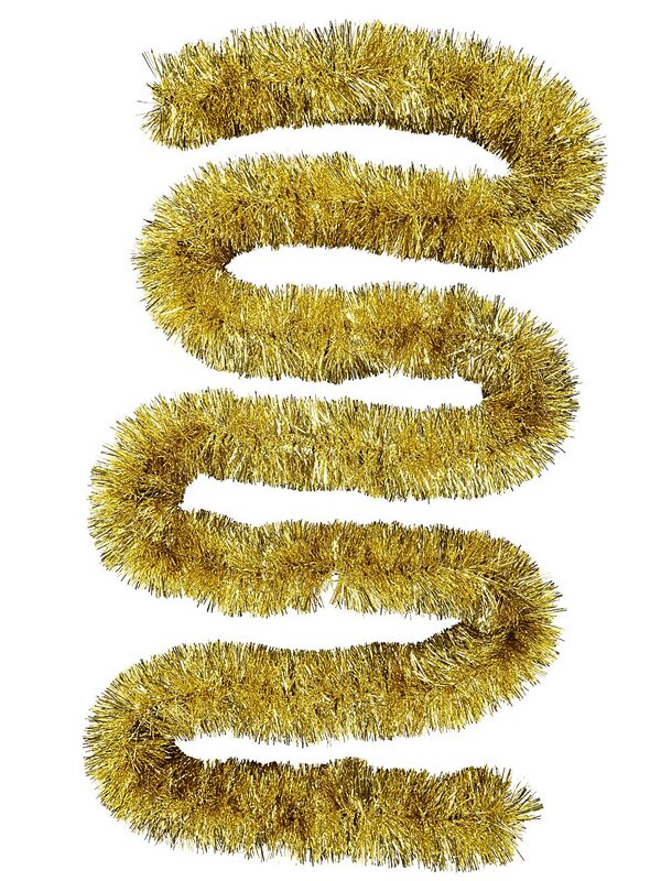 Professional 8ply Gold Metallic Fir Needle Christmas Tinsel | 5m x 15cm